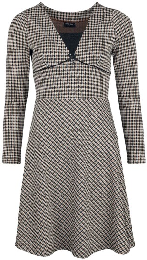 Vive Maria Rockabilly Kort kjole Dandy Time Dress XS til XL Damer svart beige