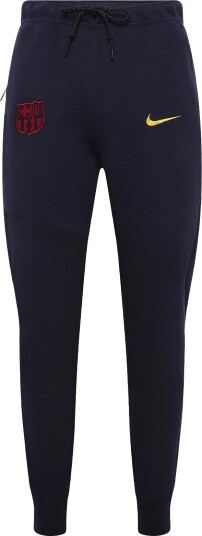 Nike F.c. Barcelona Tech Fleece Men"s Nike Football Joggers   BLACKENED BLUE/MINERAL YELLOW   S