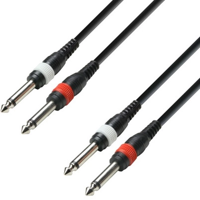 Jackkabel 2x 6,3 mm jack til 2x 6,3 mm jack