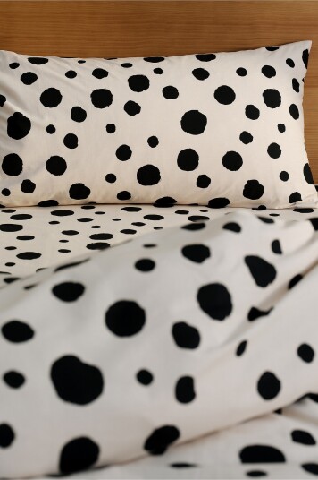 Jotex Dot Putetrekk 50x90 Cm Beige/svart RIGMOR 22780300206