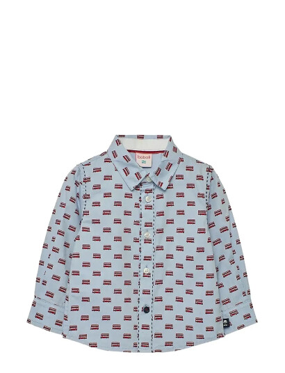 Boboli Ox D Long Sleeves Shirt - Blue - 92 Boboli Ox D Long Sleeves Shirt - Blue - 92