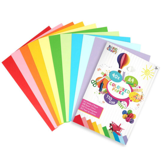 Grafix Farget papir A4 110g 40-pakke
