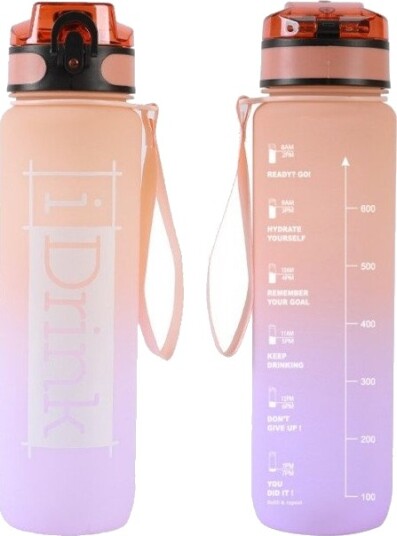 iTotal I-Drink Tritan Drikkeflaske - 1000ml - Oransje/Lilla