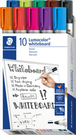Staedtler Lumocolor Whiteboard marker 10-pack 2 mm Staedtler Lumocolor Whiteboard marker 10-pack 2 mm