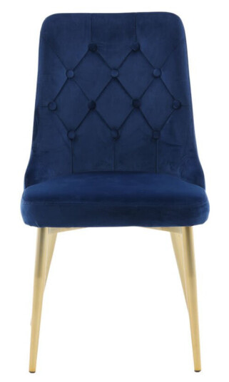 VelvetDeluxe spisestuestoler velour blå, messing dekor. VelvetDeluxe spisestuestoler velour blå, messing dekor.