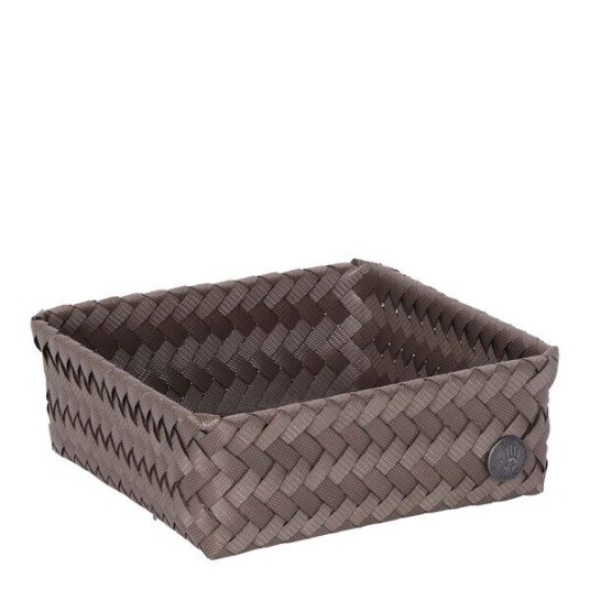 Handed By Fit Square oppbevaringskurv 18x18x7 cm taupe