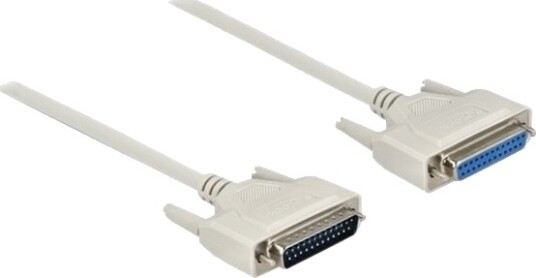 Delock Seriellforlengelseskabel Db 25 Hann Skrubar Til Db 25 Hunn Skrubar 2 M Tommelskruer Beige