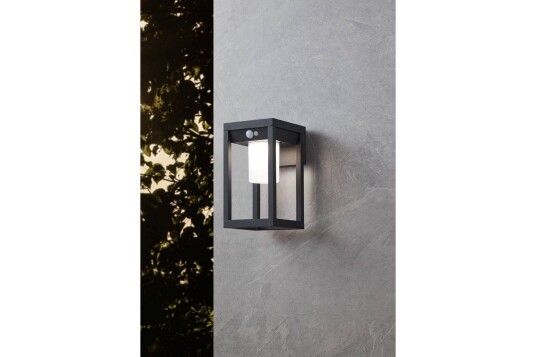 Vegglampe Utendørs Eglo Martano med Sensor - Svart/Hvit Vegglampe Utendørs Eglo Martano med Sensor - Svart/Hvit