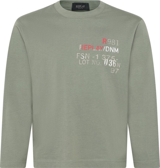 Replay Over Jersey Long Sleeved T Shirt Green 8 A