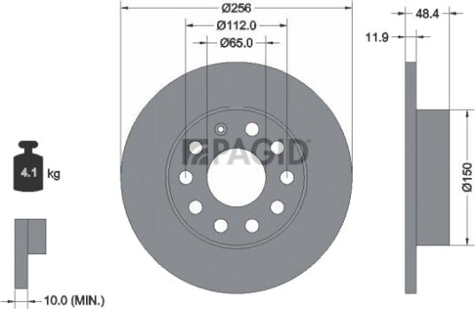 PAGID 54211NC Bremseskive PAGID 54211NC Bremseskive