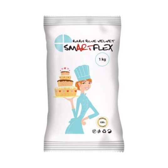 Smartflex Babyblå Fondant Velvet 1kg 
