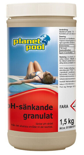 Vannpleie Planet Pool Senker pH Granulat 1,5 kg 1,5 kg