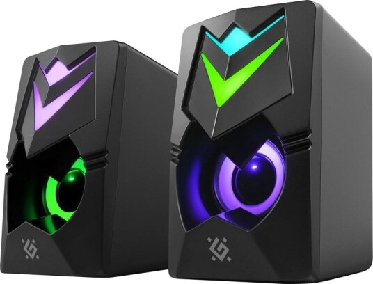 Defender J4 2.0 PC-høyttalersett 6W LED USB Svart