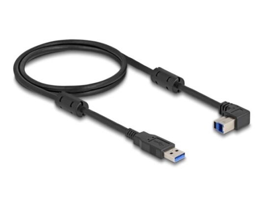 Delock Usb 5 Gbps-Kabel Type-A Hann Til Type-B Hann 90° Vinklet På Toppen 1 M