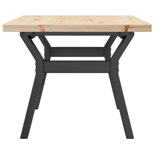 Salongbord Y-ramme 80x50x40,5 cm heltre furu og støpejern 3282772