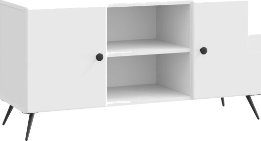 TV skap Høgglans hvit 102 x 34,5 x 50 cm Konstruert tre