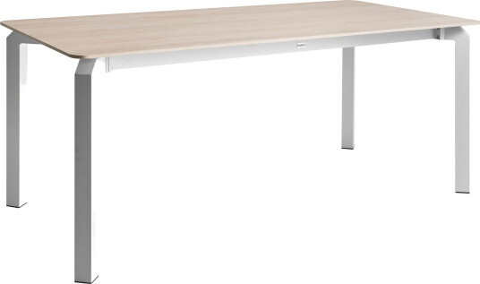 Spisebord utendørs Feletto 180 cm 90 cm Stein Beige/hvit