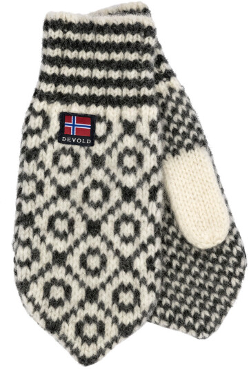 Devold Svalbard Mitten Offwhite/Anthracite M Devold Svalbard Mitten Offwhite/Anthracite M