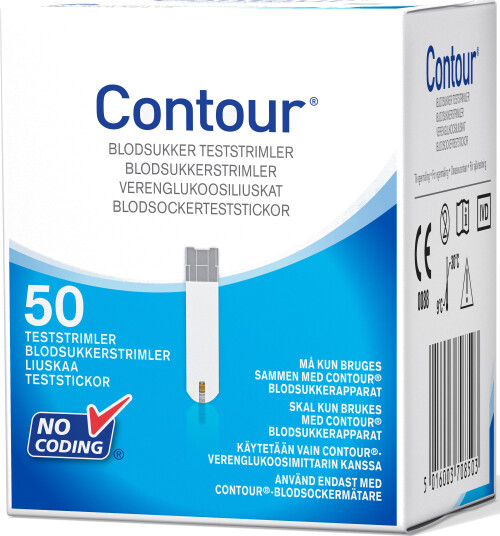 Contour Blodsukkerstrimler, 50 stk.