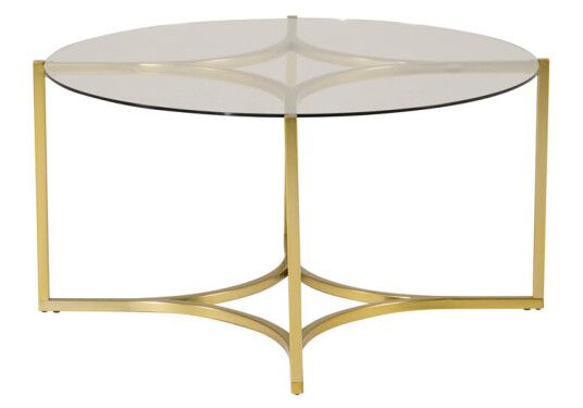 Kivik sofabord Ø75 cm glass røykfarget.