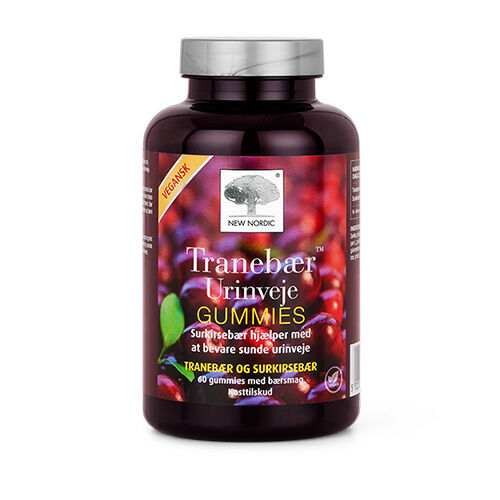 New Nordic Tranebær Urinveie Gummies 60 Sugetabletter New Nordic Tranebær Urinveie Gummies 60 Sugetabletter