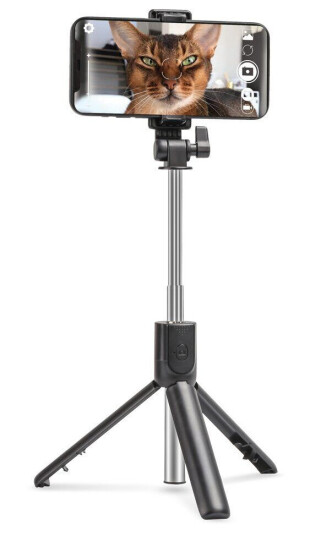 Forever FS-01 Selfie Stang m. Knapputløser & Tripod - Svart Forever FS-01 Selfie Stang m. Knapputløser & Tripod - Svart