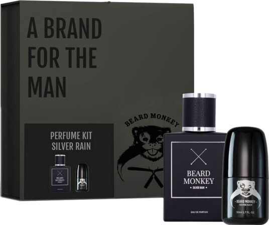 Beard Monkey Silver Rain Gavesett med Parfyme og Deo Beard Monkey Silver Rain Gavesett med Parfyme og Deo