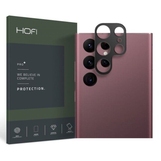 HOFI Samsung Galaxy S22 Ultra HOFI Metallplate for Kameralinser - Svart
