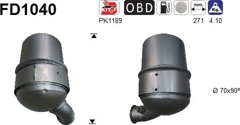 Partikkelfilter AS FD1040