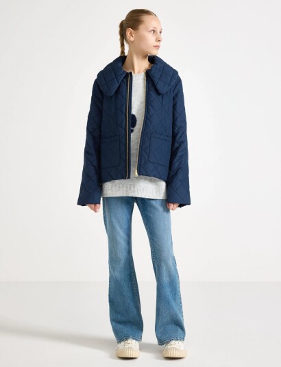 Lindex Jacket Quilted W Collar Navy 158