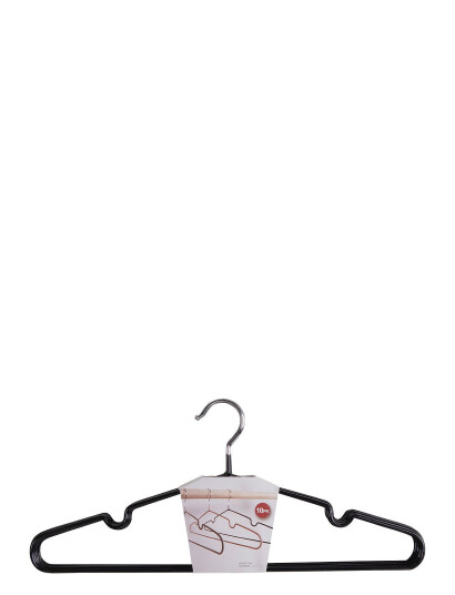 House Nordic Hilda - Metal Hangers With Black Coating, Set Of 10 - Black - ONE SIZE