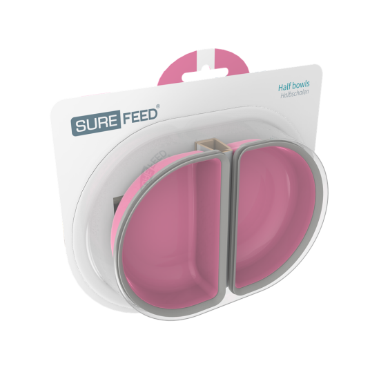 Feeder Half Bowl Rosa 2 Pack Katt Matplassen Surefeed