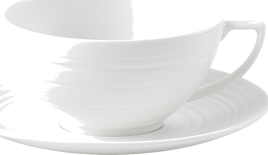Wedgwood JC Strata tekopp med skål 23 cl