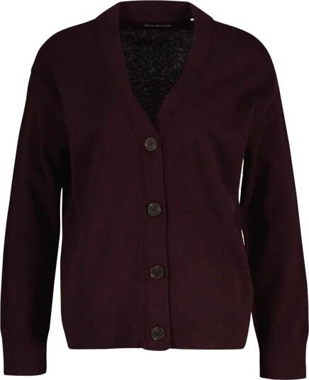 Gant Superfine Lambswool Cardigan DARKENED WINE XXL