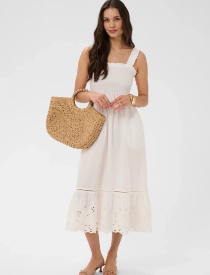 Kaffe Kagertrud Dress White 40 Kaffe Kagertrud Dress White 40