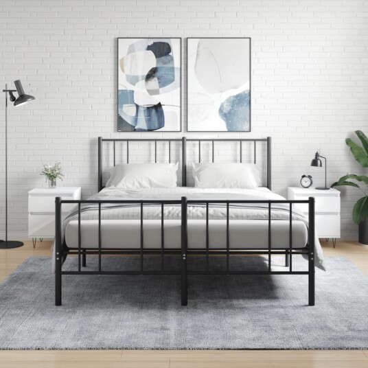  Nattbord 2 stk hvit 40x35x50 cm konstruert tre 8721012110526