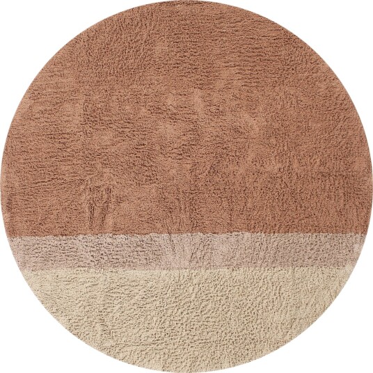 Runde tepper Mareto Natural Cotton Shaggy brun Størrelse: Ø 160 cm