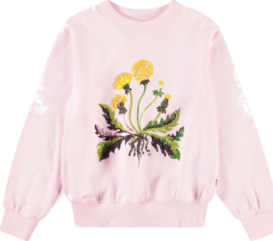 Molo Collegegenser Marge Løvetann Glitter m. Palietter Molo 12 år (152) Collegegenser Rosa