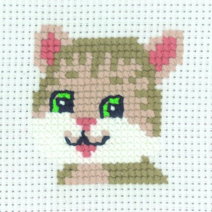 Permin Broderisett Katt 8x8cm
