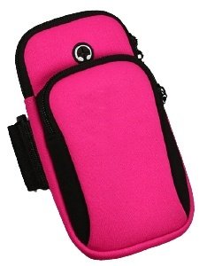 Armbåndveske med hodetelefoninngang, Rosa