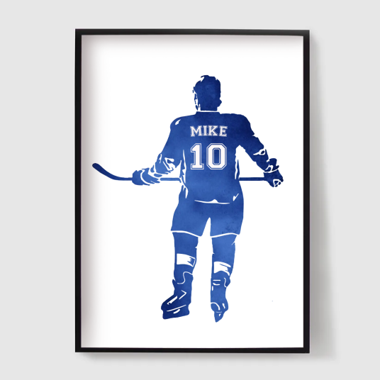 Plakat Hockeyspillertrøye / Personlig tilpasset