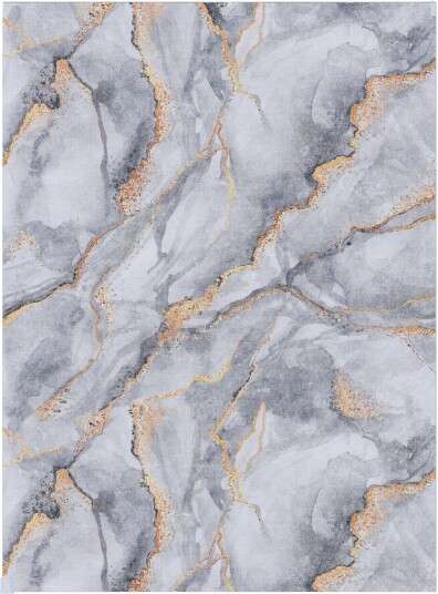 Wilton teppe Genova grå/hvit/gull Størrelse: 80 x 150 cm