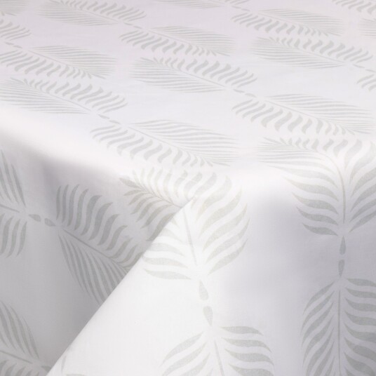 Borg Living Tekstil voksduk med akrylbelegg Leaf light grey 140 cm bred På metermål Borg Living Tekstil voksduk med akrylbelegg Leaf light grey 140 cm bred På metermål