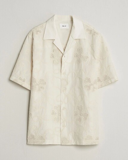 NN07 Ben Flower Shirt Ivory NN07 Ben Flower Shirt Ivory