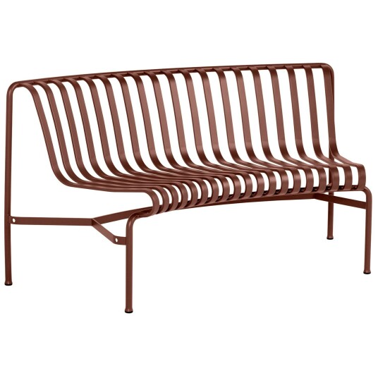 Hay Palissade Parkbenk med Ryggstøtte add on In Iron Red
