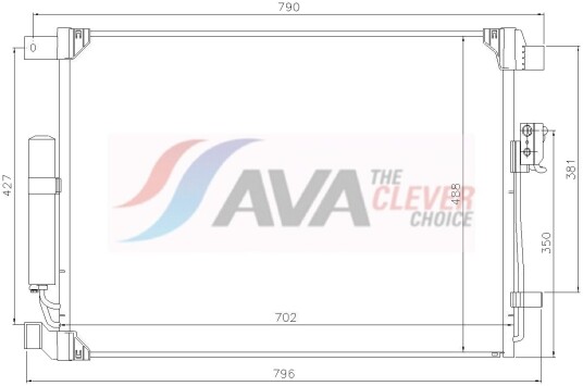 Kondensator, klimaanlegg AVA COOLING SYSTEMS DN5543D