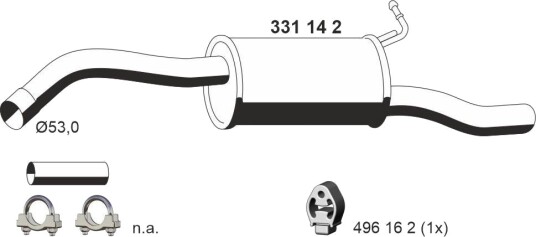 Bakre eksospotte ERNST 331142 Bakre eksospotte ERNST 331142