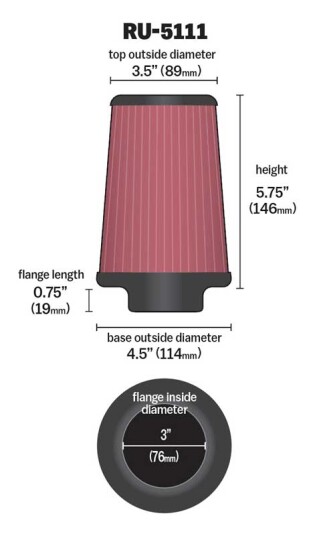 Sportluftfilter K&N Filters RU-5111
