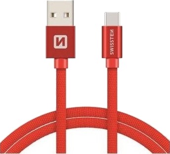 Swissten 71521306, 2 M, Usb A, Usb C, Usb 3.2 Gen 1 (3.1 Gen 1), 0,48 Gbit/Sek, Rød
