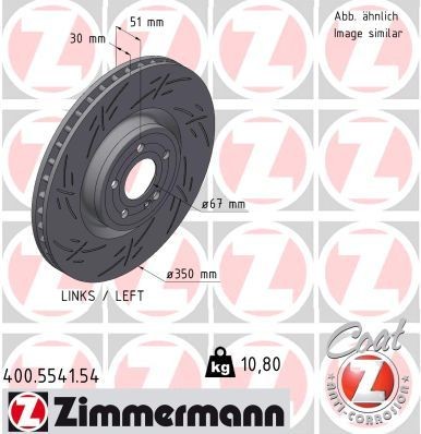 Bremseskive ZIMMERMANN 400.5541.54